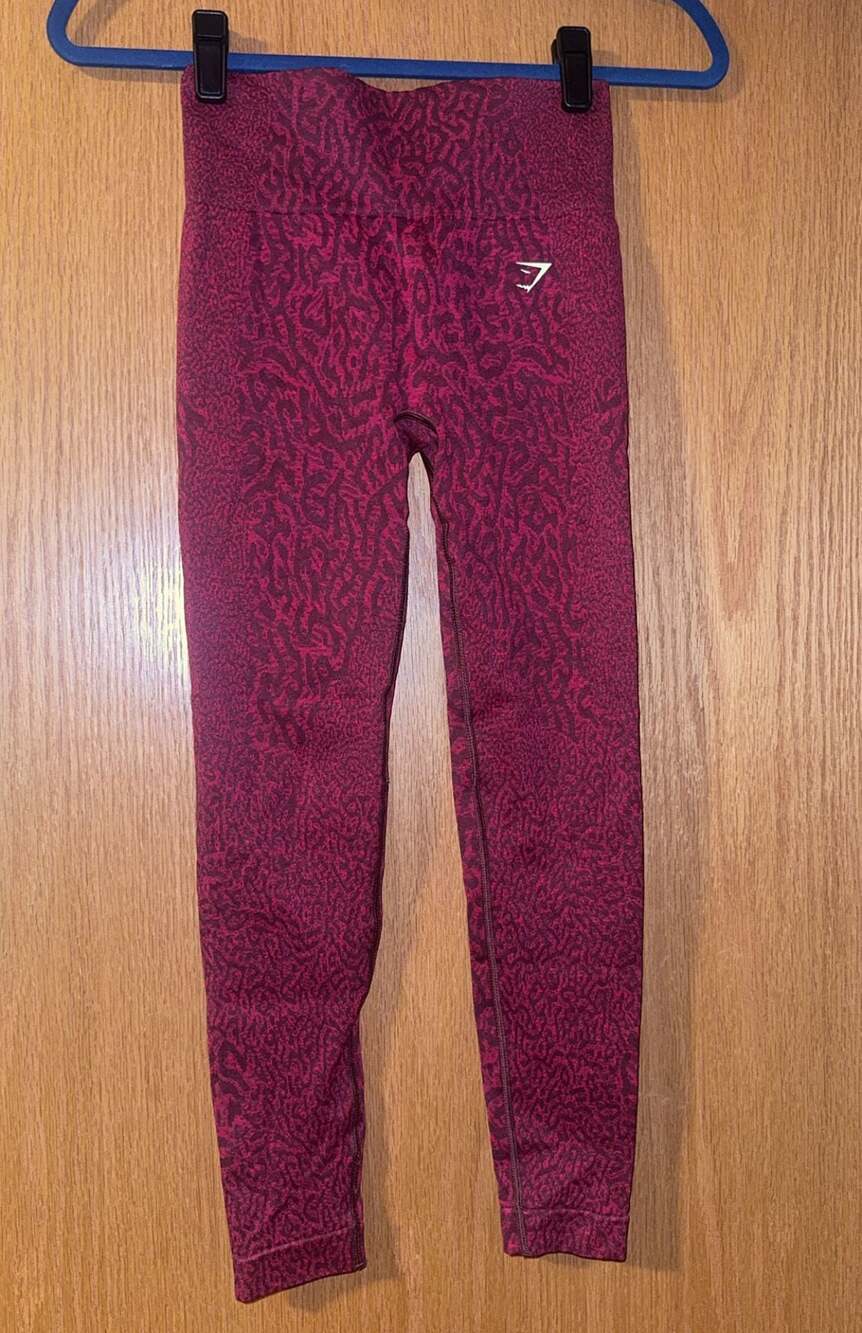 Gymshark Adapt Animal Seamless Leggings in Reef Cherry Brown